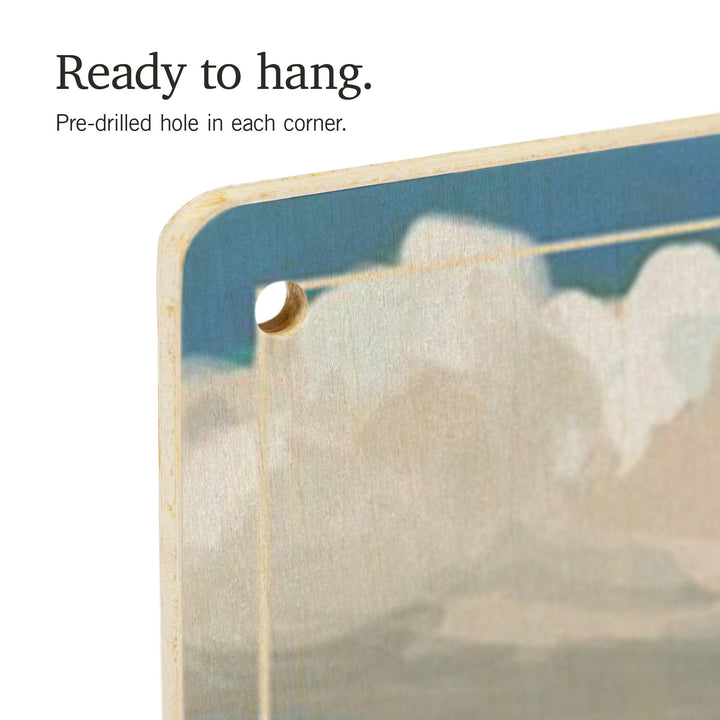 Camper Van, Canoe, Lantern Press Artwork, Wood Signs and Postcards - Lantern Press