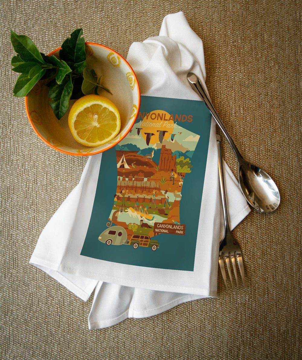 Canyonlands National Park, Utah, Geometric, Contour, Lantern Press Artwork - Lantern Press