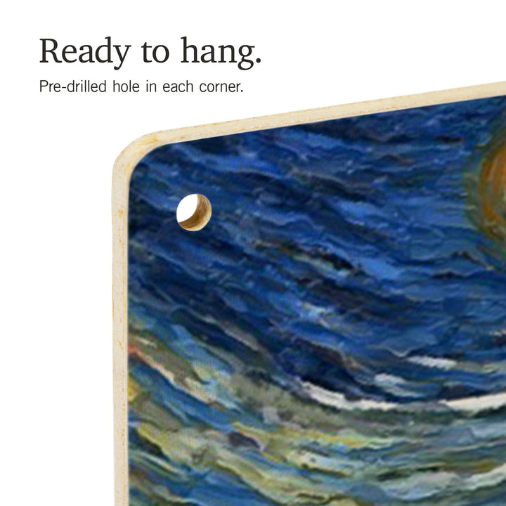 Cape Elizabeth, Maine, Portland Head Lighthouse, Starry Night, Lantern Press Artwork, Wood Signs and Postcards - Lantern Press