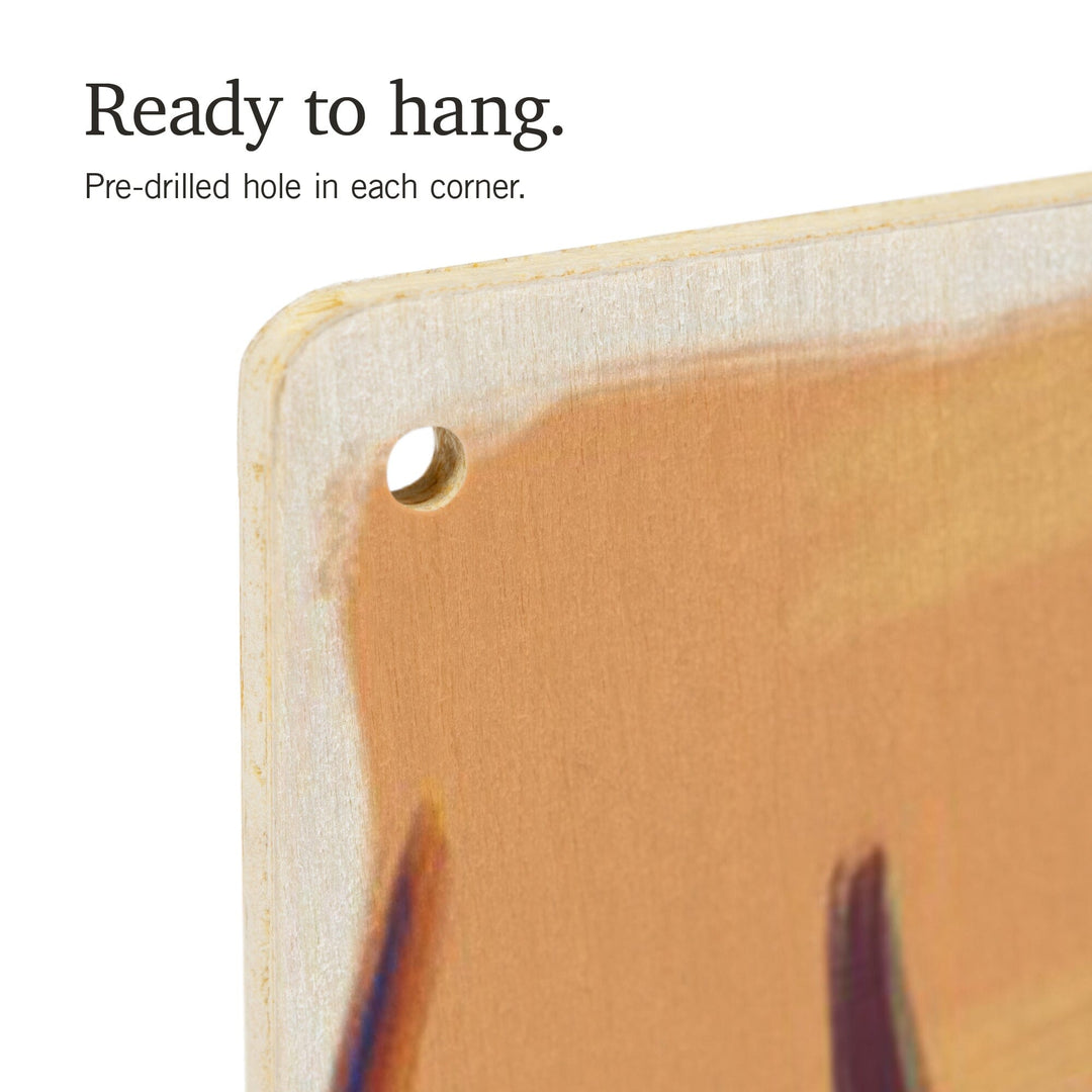 Caribou, Vivid, Lantern Press Artwork, Wood Signs and Postcards - Lantern Press