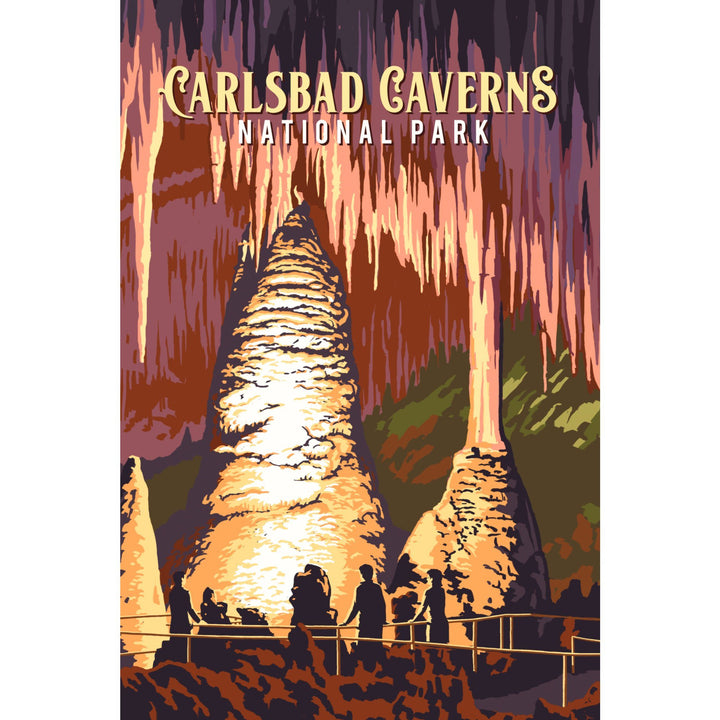 Carlsbad Caverns National Park, New Mexico, Painterly National Park Series, Organic Cotton Kitchen Tea Towels - Lantern Press