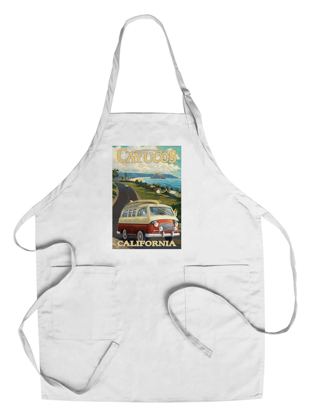 Cayucos, California, Camper Van, Coastal, Lantern Press Artwork - Lantern Press