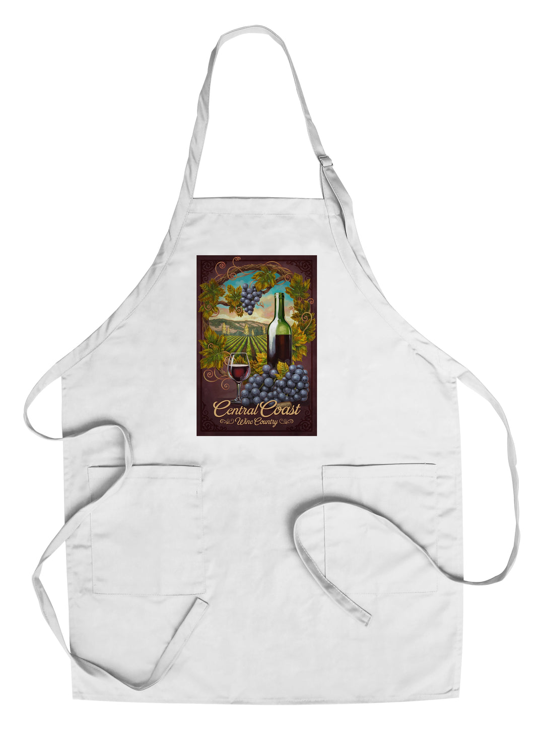Central Coast, California, Wine Country, Organic Cotton Kitchen Tea Towels - Lantern Press