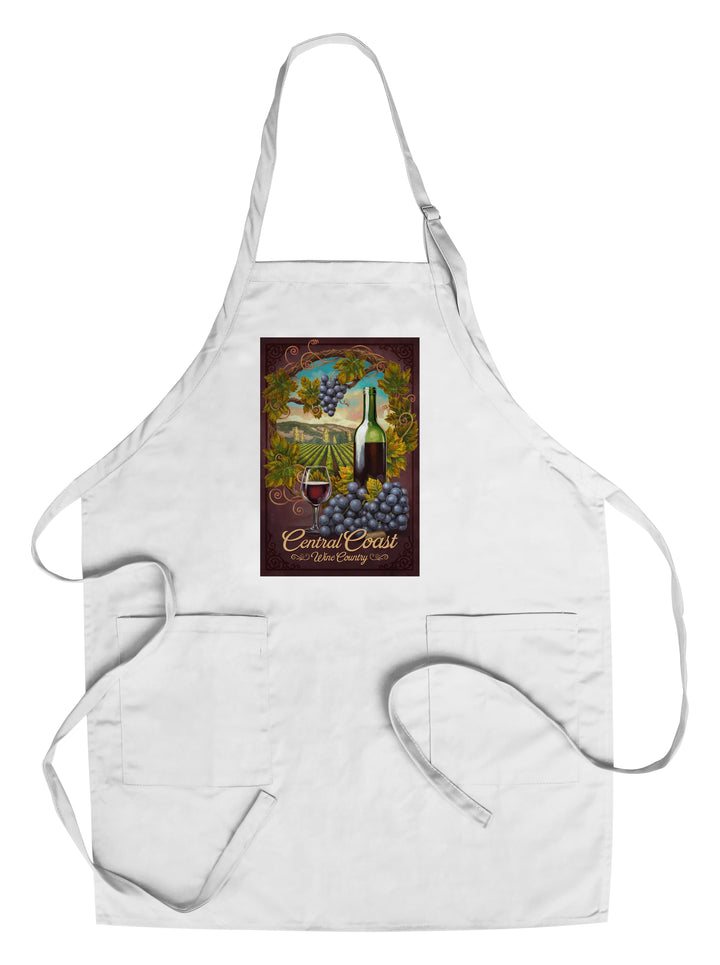 Central Coast, California, Wine Country, Organic Cotton Kitchen Tea Towels - Lantern Press