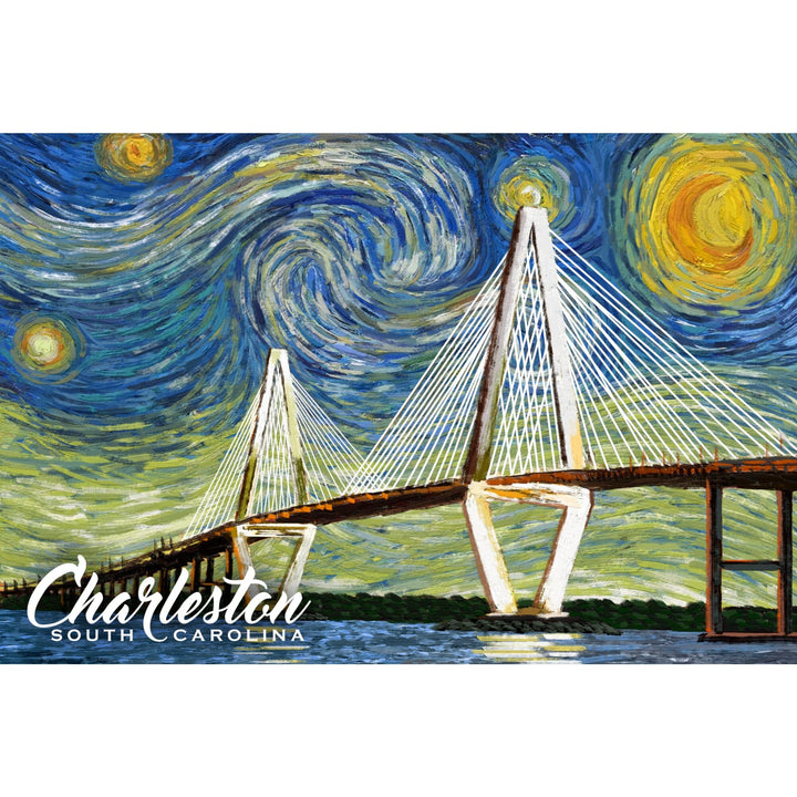 Charleston, South Carolina, Bridge, Starry Night Kitchen Lantern Press 