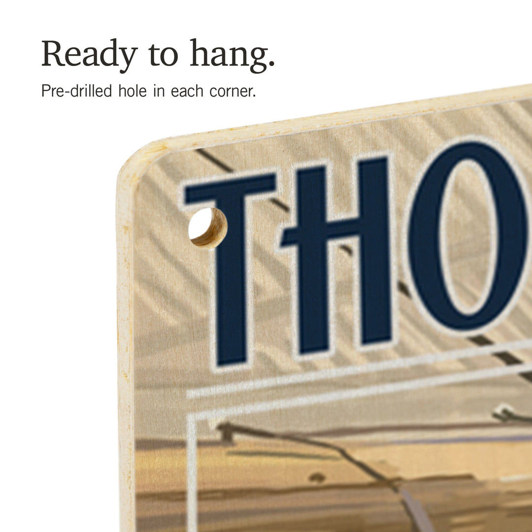 Chesapeake Bay, Maryland, Thomas Point Light, Lantern Press Artwork, Wood Signs and Postcards - Lantern Press