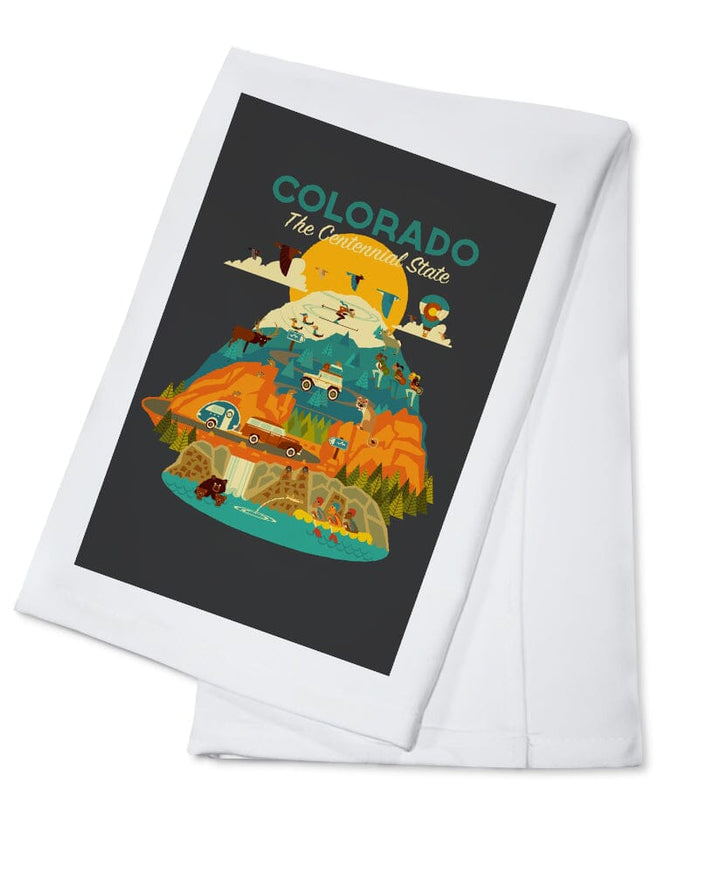 Colorado, Geometric, Contour, Lantern Press Artwork - Lantern Press