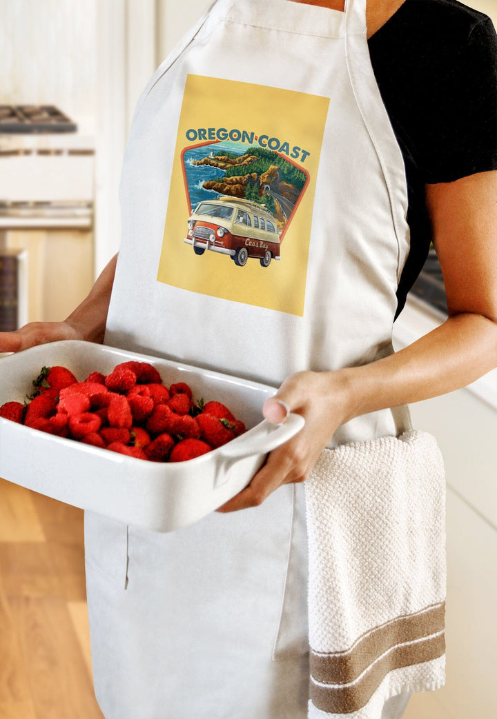 Coos Bay, Oregon, Camper Van, Cruise, Contour, Lantern Press Artwork - Lantern Press