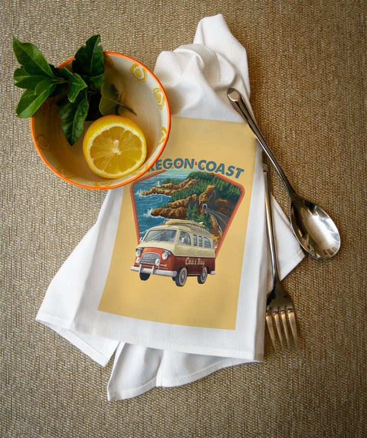 Coos Bay, Oregon, Camper Van, Cruise, Contour, Lantern Press Artwork - Lantern Press