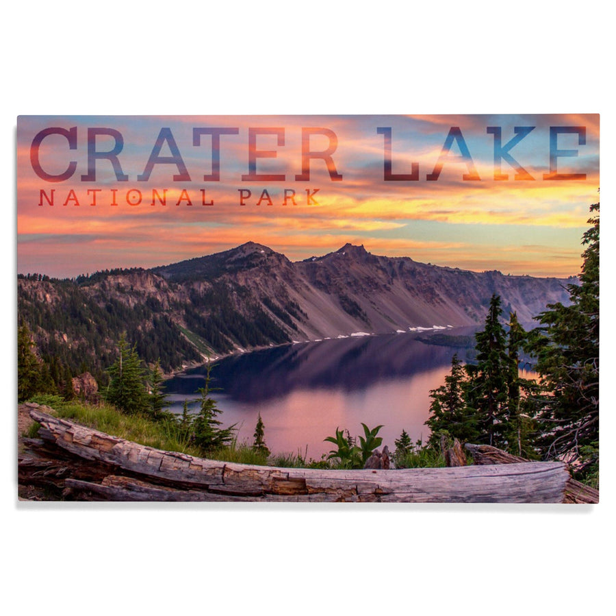 Crater Lake National Park, Oregon, Early Morning, Lantern Press Photography, Wood Signs and Postcards - Lantern Press