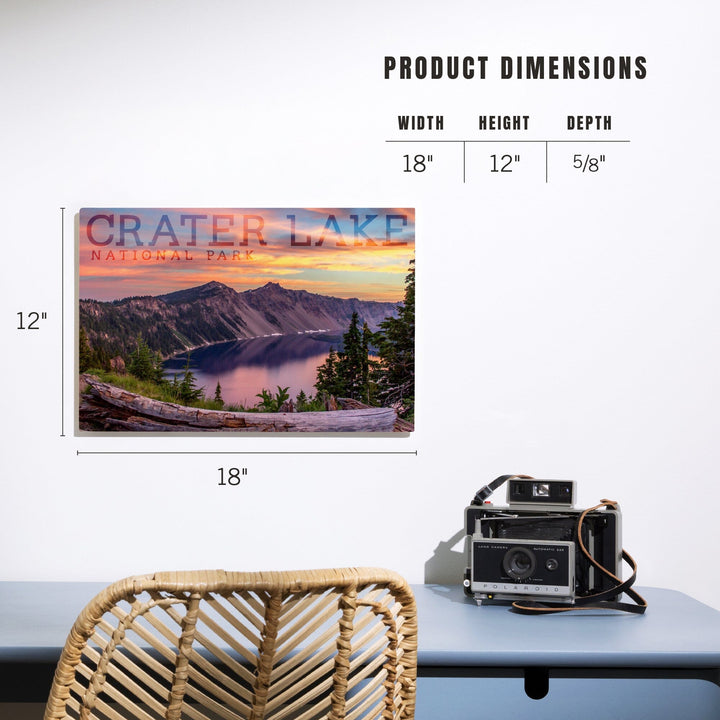 Crater Lake National Park, Oregon, Early Morning, Lantern Press Photography, Wood Signs and Postcards - Lantern Press