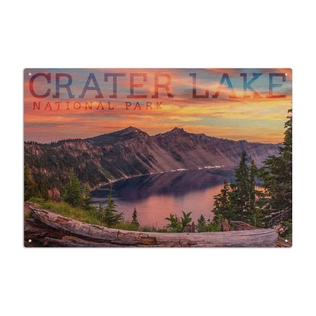 Crater Lake National Park, Oregon, Early Morning, Lantern Press Photography, Wood Signs and Postcards - Lantern Press