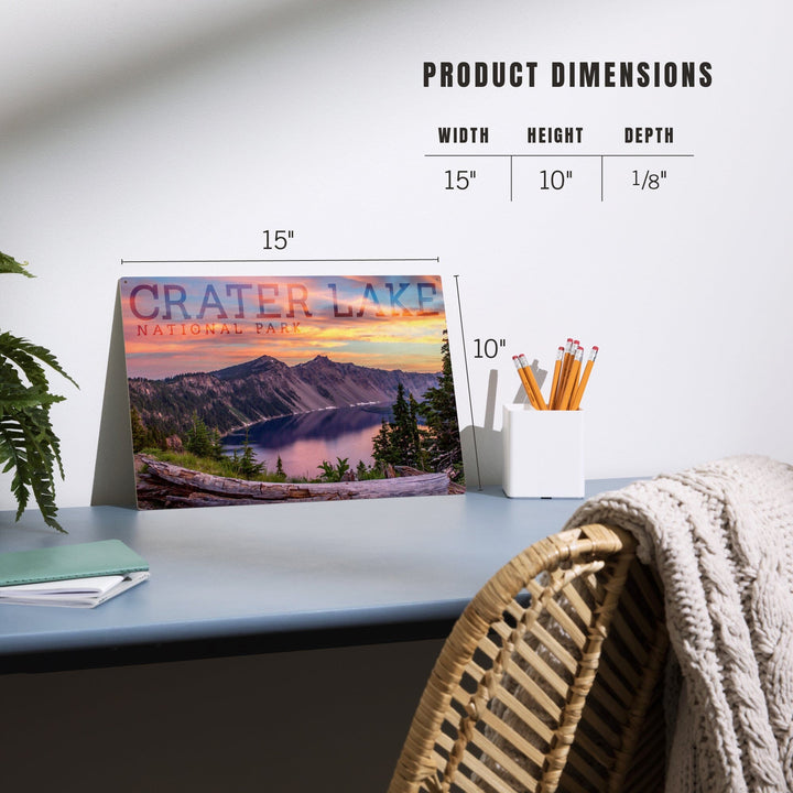 Crater Lake National Park, Oregon, Early Morning, Lantern Press Photography, Wood Signs and Postcards - Lantern Press