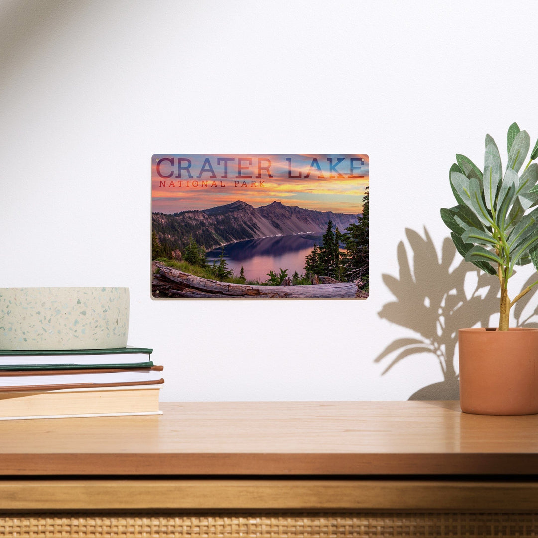 Crater Lake National Park, Oregon, Early Morning, Lantern Press Photography, Wood Signs and Postcards - Lantern Press