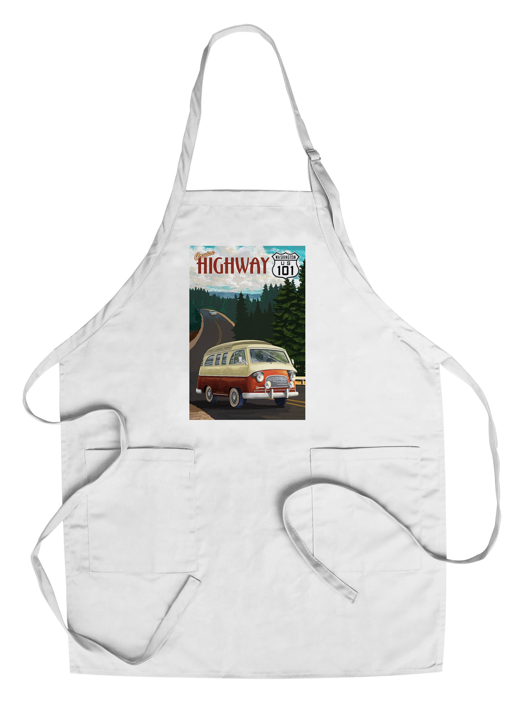 Cruise Highway 101, Washington, Camper Van, Lantern Press Poster - Lantern Press
