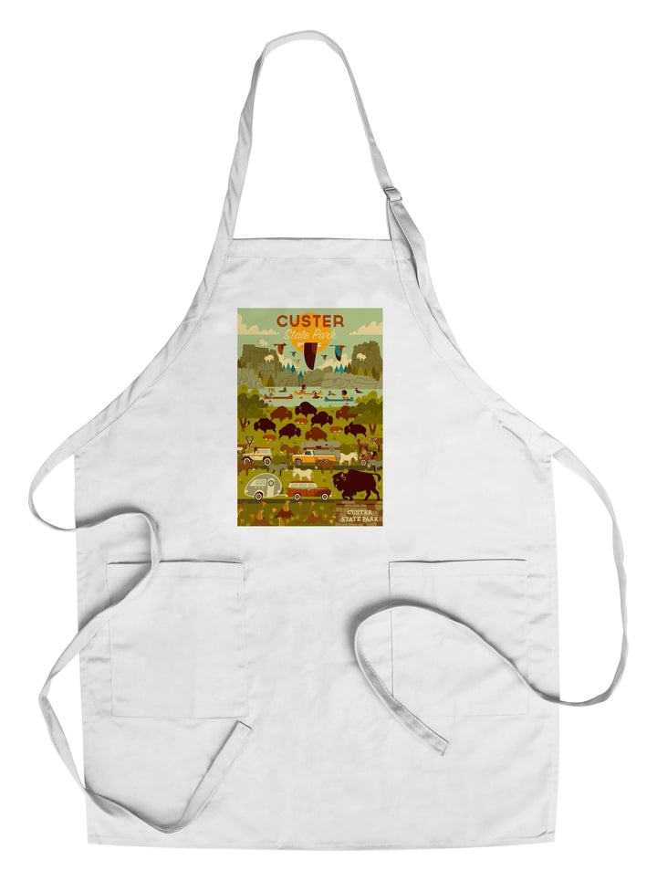 Custer State Park, South Dakota, Geometric, Lantern Press Artwork - Lantern Press