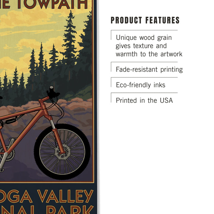 Cuyahoga Valley National Park, Ohio, Mountain Bike, Lantern Press Artwork, Wood Signs and Postcards - Lantern Press