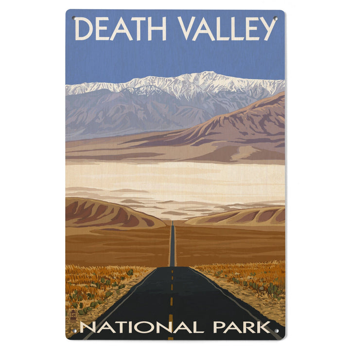 Death Valley National Park, California, Highway View, Lantern Press Artwork, Wood Signs and Postcards - Lantern Press