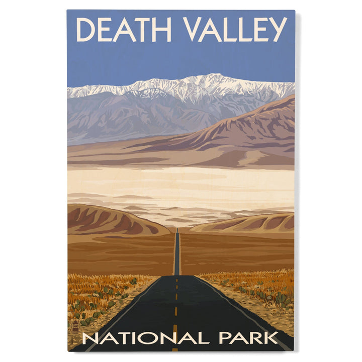 Death Valley National Park, California, Highway View, Lantern Press Artwork, Wood Signs and Postcards - Lantern Press