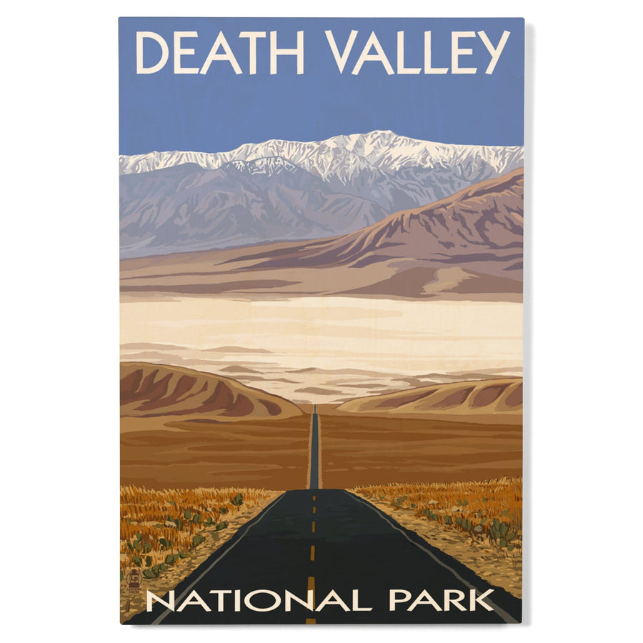 Death Valley National Park, California, Highway View, Lantern Press Artwork, Wood Signs and Postcards - Lantern Press