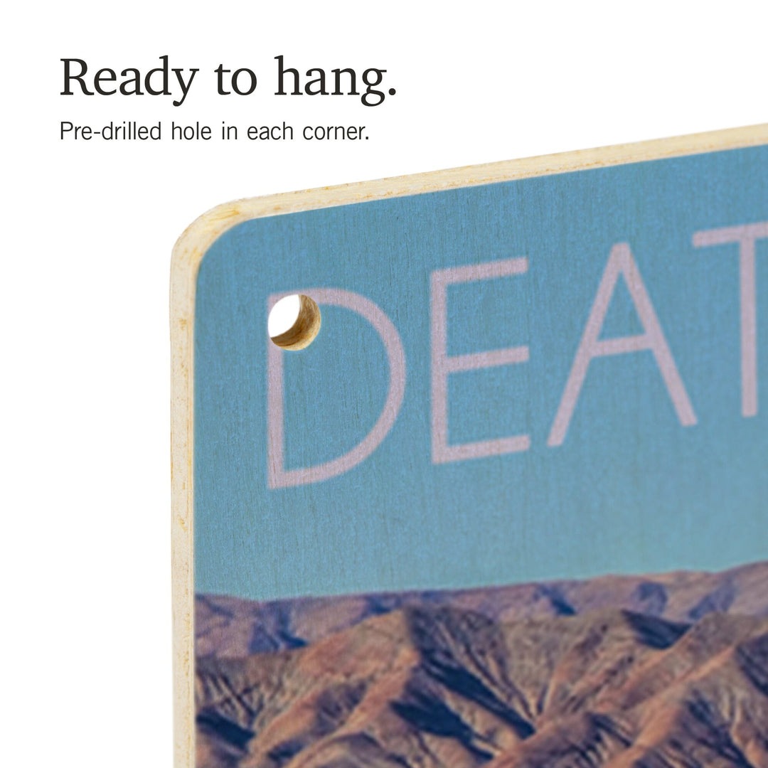 Death Valley National Park, Road, Lantern Press Photography, Wood Signs and Postcards - Lantern Press