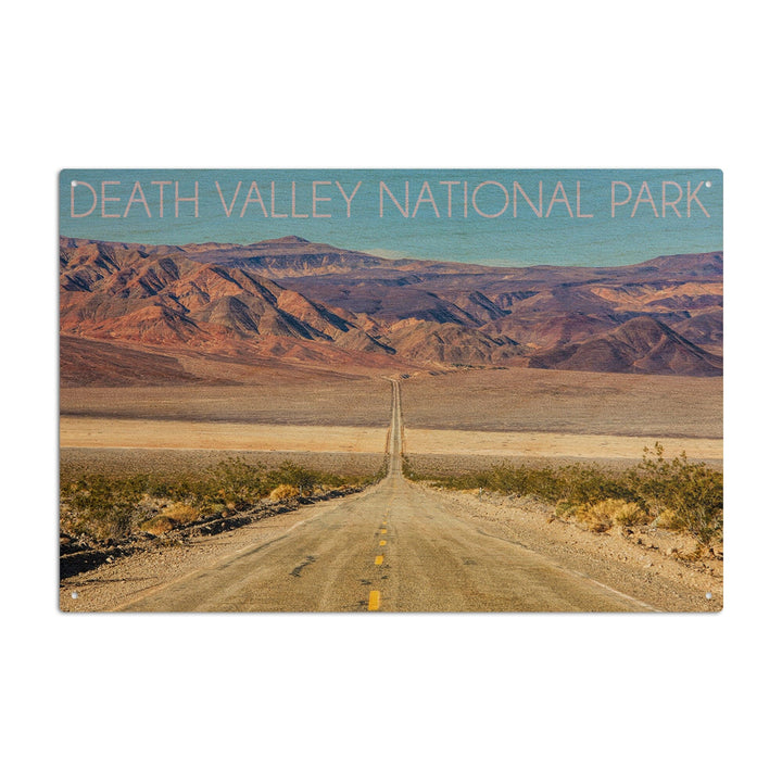 Death Valley National Park, Road, Lantern Press Photography, Wood Signs and Postcards - Lantern Press