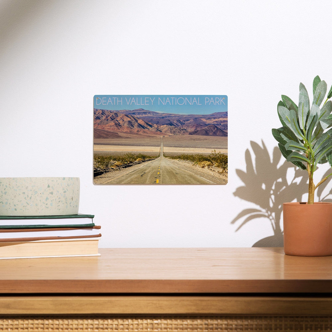 Death Valley National Park, Road, Lantern Press Photography, Wood Signs and Postcards - Lantern Press