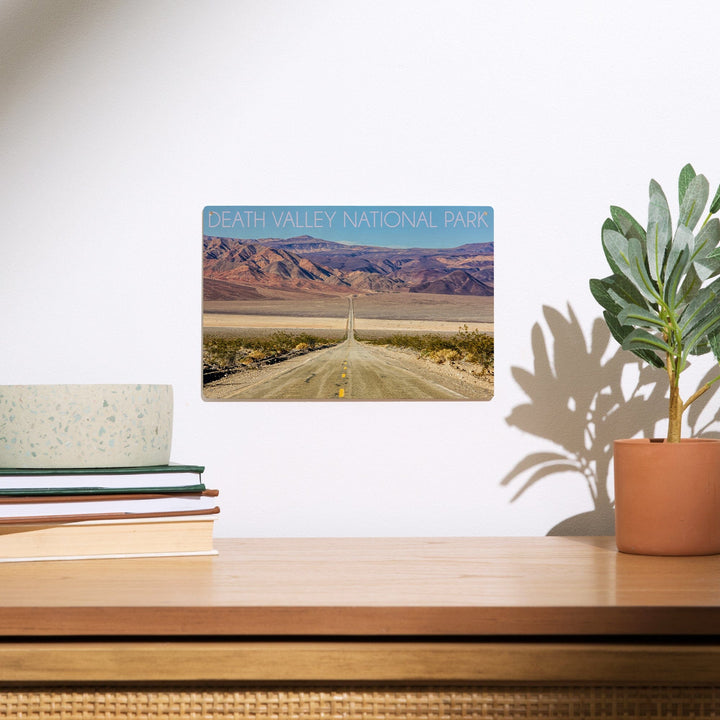 Death Valley National Park, Road, Lantern Press Photography, Wood Signs and Postcards - Lantern Press