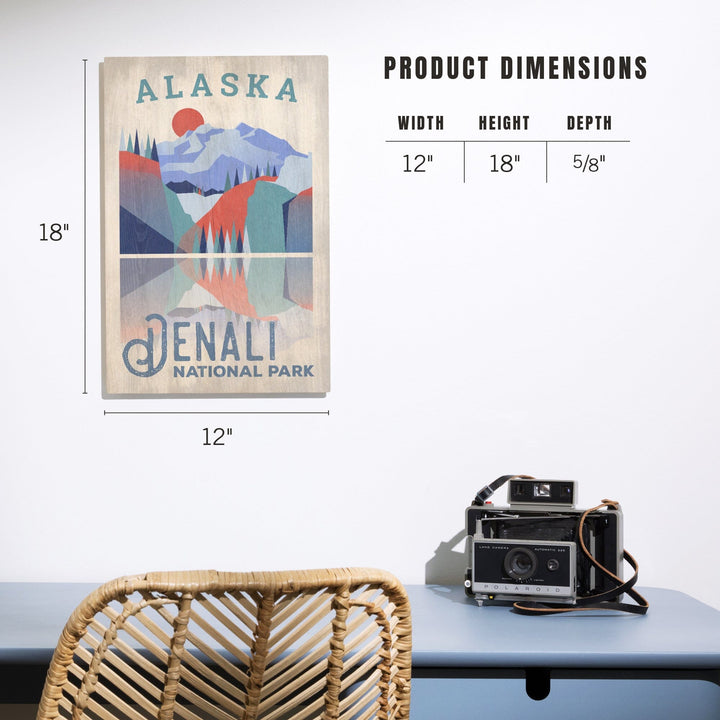 Denali National Park, Alaska, Lantern Press Artwork, Wood Signs and Postcards - Lantern Press