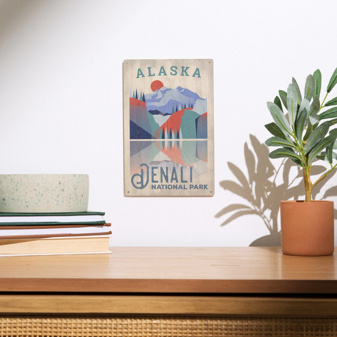 Denali National Park, Alaska, Lantern Press Artwork, Wood Signs and Postcards - Lantern Press