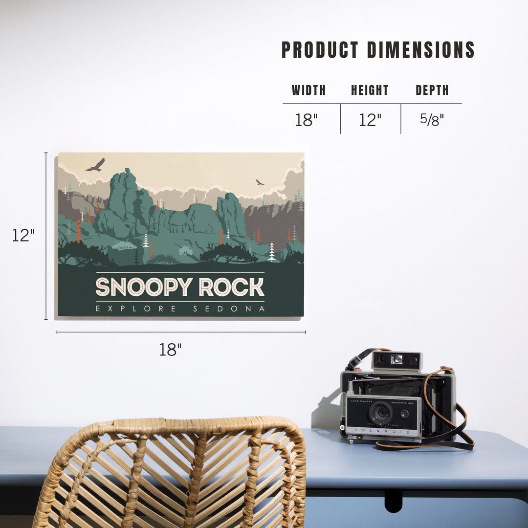 Explore Sedona, Arizona, Snoopy Rock, Lantern Press Artwork, Wood Signs and Postcards - Lantern Press