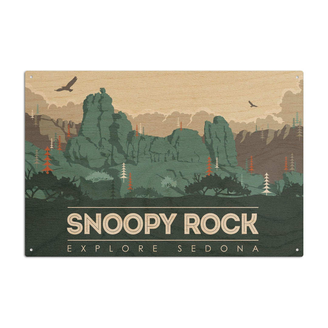 Explore Sedona, Arizona, Snoopy Rock, Lantern Press Artwork, Wood Signs and Postcards - Lantern Press