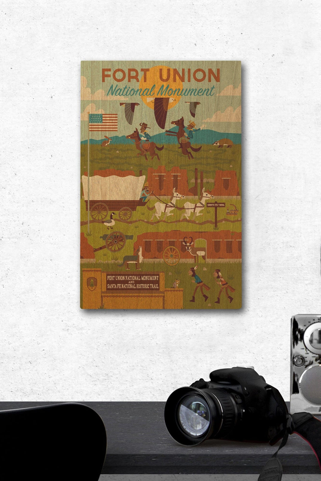 Fort Union National Monument, New Mexico, Geometric, Lantern Press Artwork, Wood Signs and Postcards - Lantern Press