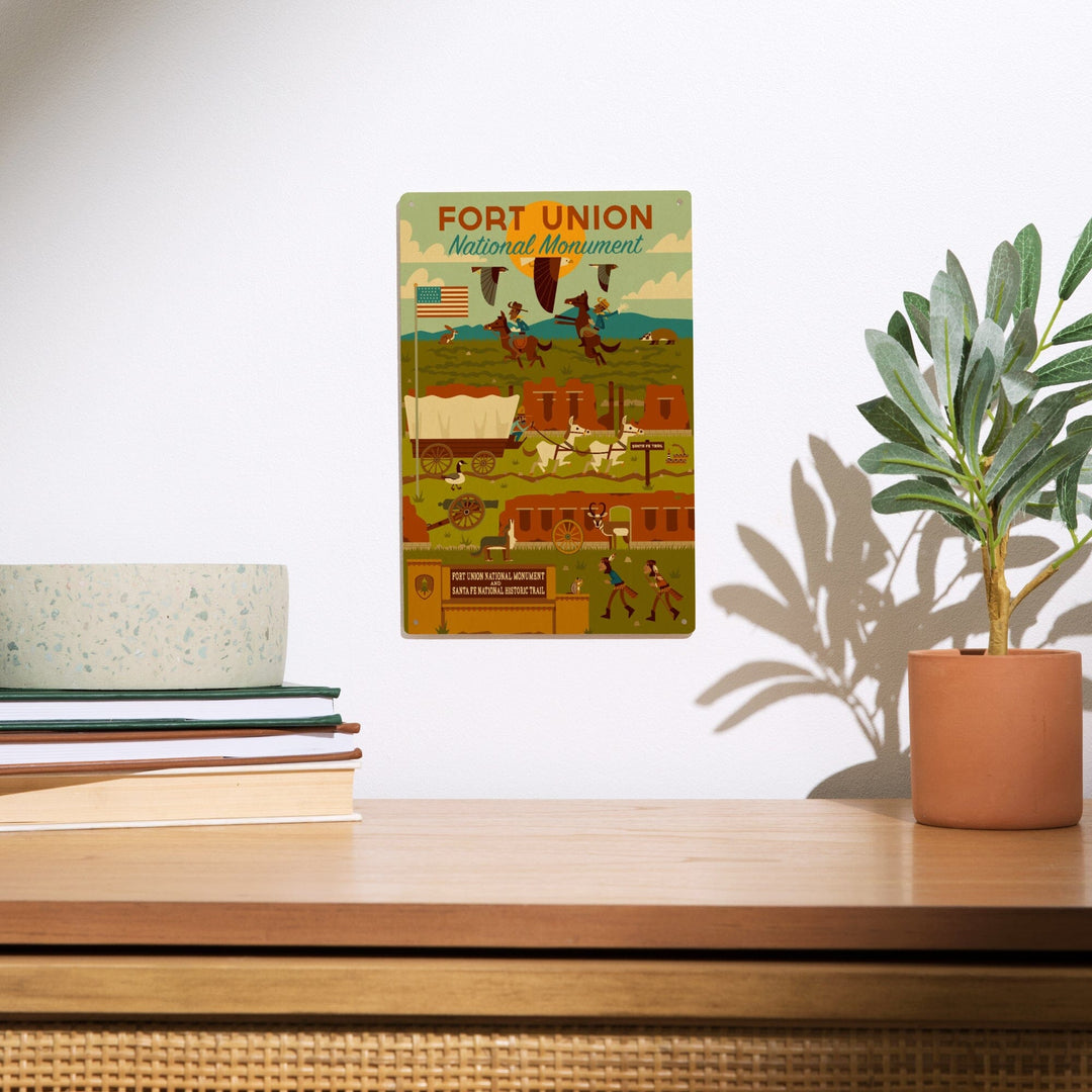 Fort Union National Monument, New Mexico, Geometric, Lantern Press Artwork, Wood Signs and Postcards - Lantern Press