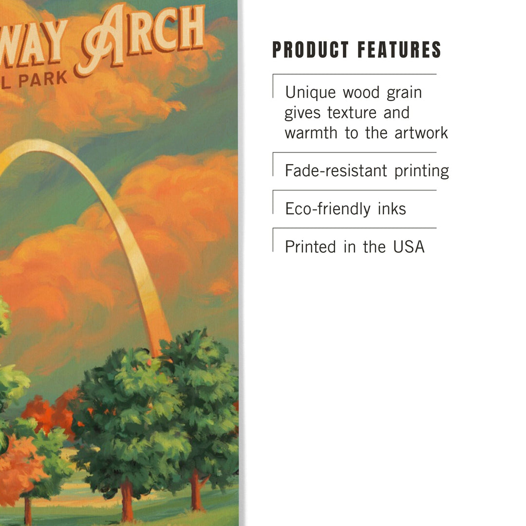 Gateway Arch National Park, Missouri, Oil Painting, Lantern Press Artwork, Wood Signs and Postcards - Lantern Press