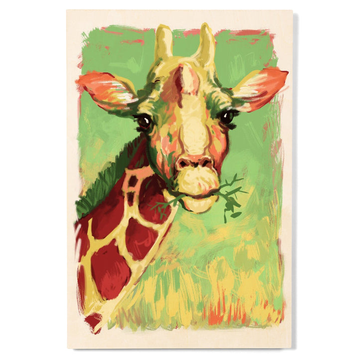 Giraffe, Vivid, Lantern Press Artwork, Wood Signs and Postcards - Lantern Press