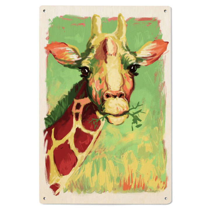 Giraffe, Vivid, Lantern Press Artwork, Wood Signs and Postcards - Lantern Press