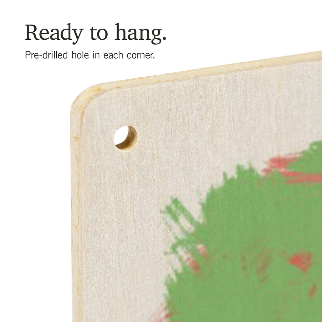 Giraffe, Vivid, Lantern Press Artwork, Wood Signs and Postcards - Lantern Press