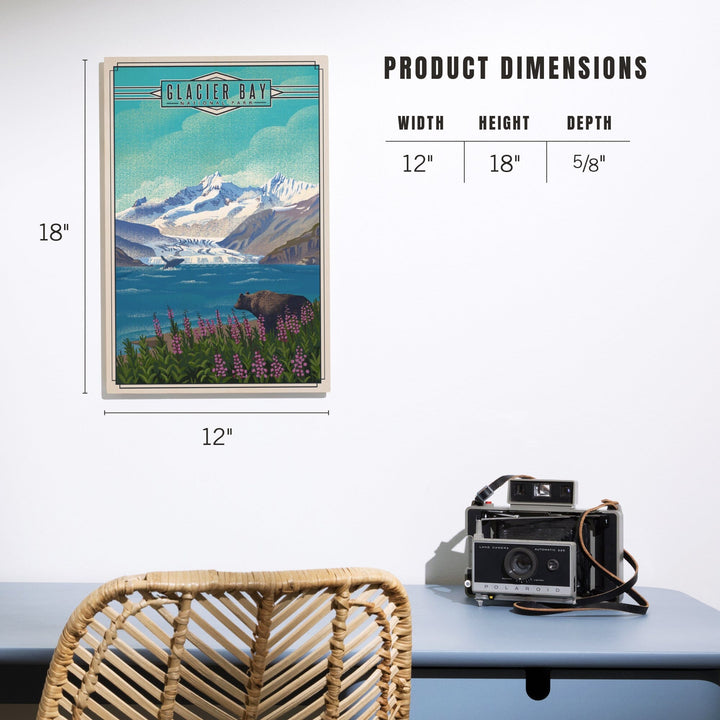 Glacier Bay National Park, Alaska, Lithograph National Park Series, Lantern Press Artwork, Wood Signs and Postcards - Lantern Press