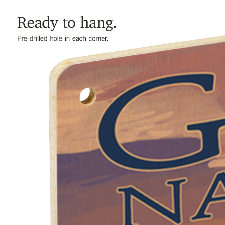 Glacier National Park, Montana, Lake McDonald, Lantern Press Artwork, Wood Signs and Postcards - Lantern Press