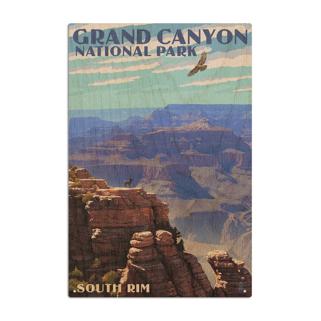 Grand Canyon National Park, Arizona, South Rim, Lantern Press Artwork, Wood Signs and Postcards - Lantern Press
