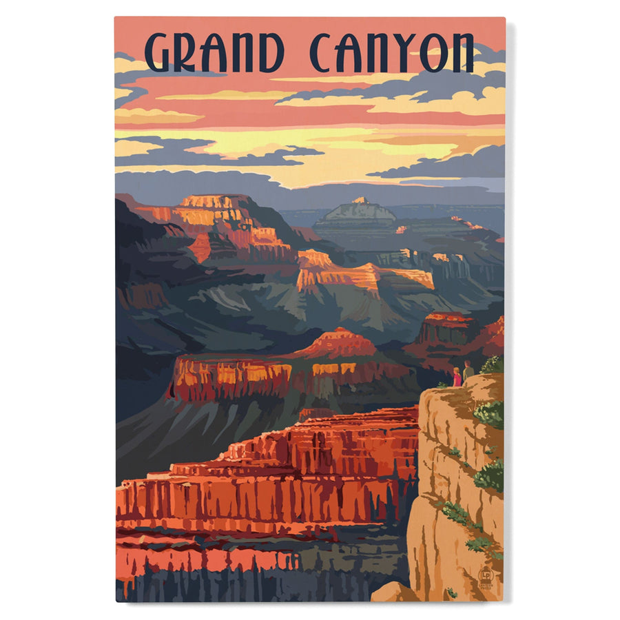 Grand Canyon National Park, Arizona, Sunset View, Lantern Press Artwork, Wood Signs and Postcards - Lantern Press