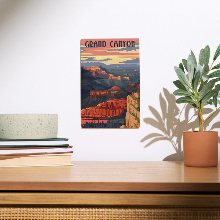Grand Canyon National Park, Arizona, Sunset View, Lantern Press Artwork, Wood Signs and Postcards - Lantern Press