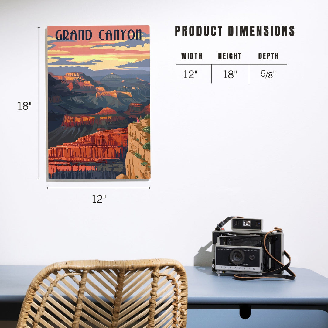 Grand Canyon National Park, Arizona, Sunset View, Lantern Press Artwork, Wood Signs and Postcards - Lantern Press
