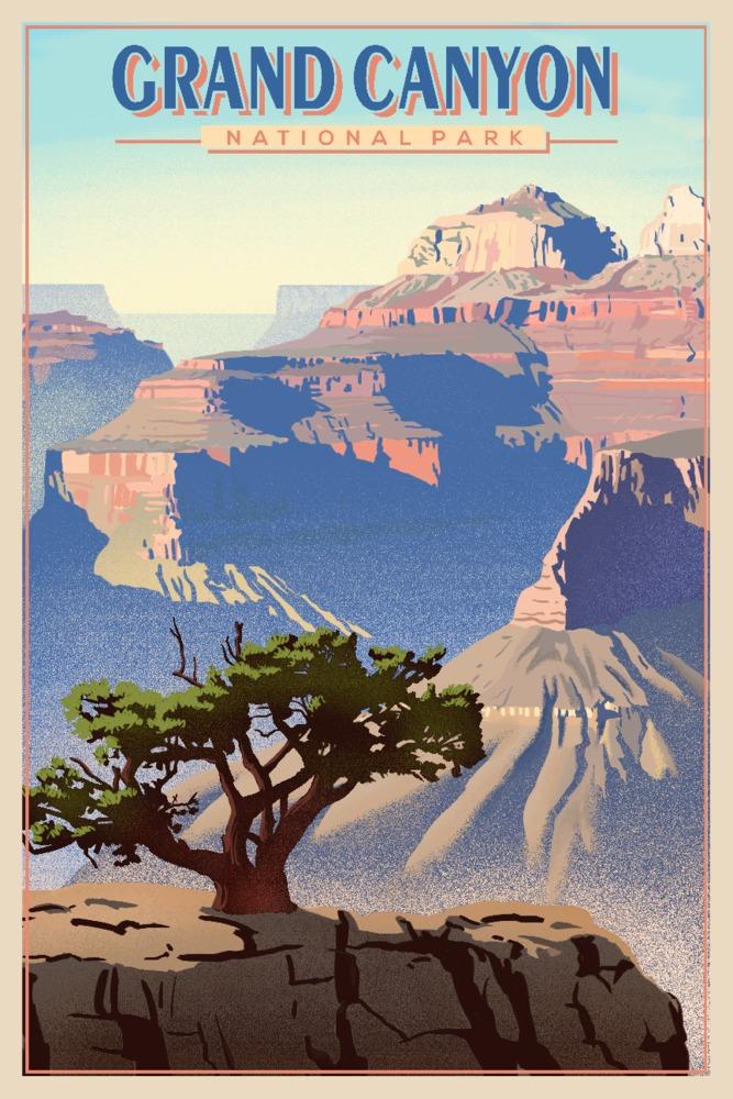 Grand Canyon National Park, Lithograph, Art & Giclee Prints - Lantern Press