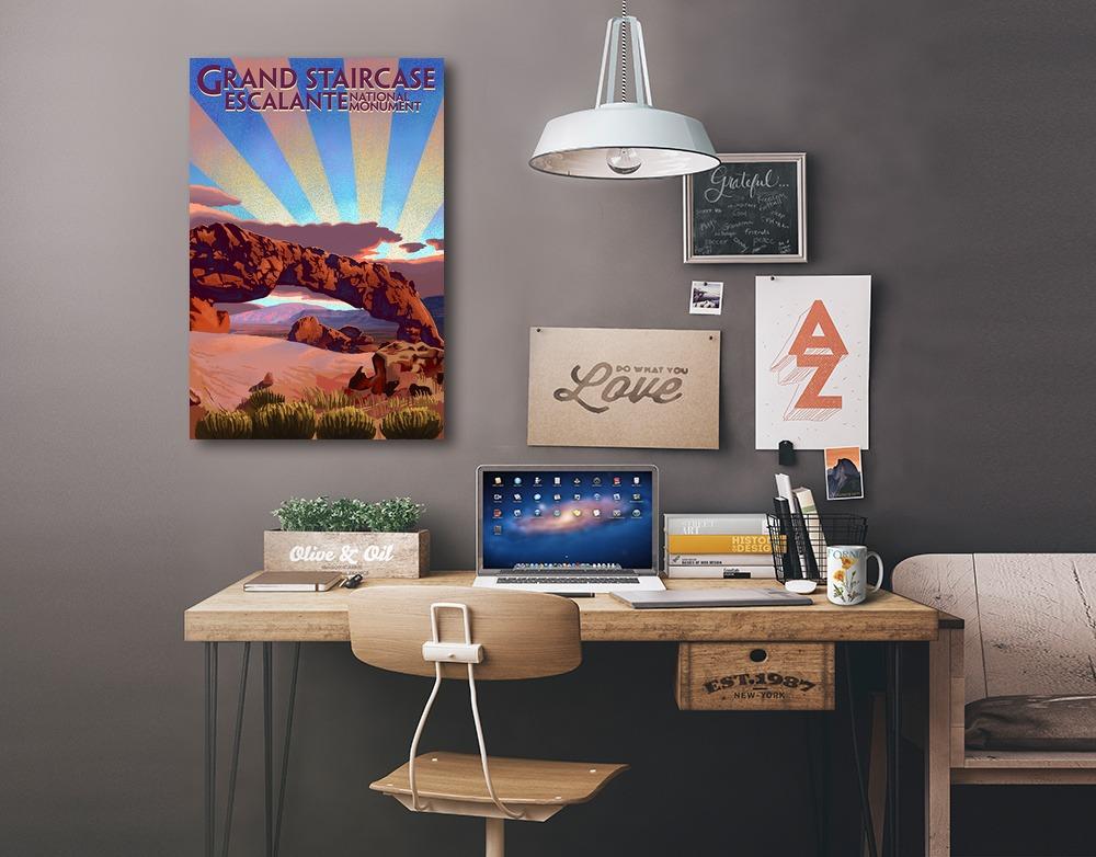 Grand Staircase-Escalante National Monument, Utah, Lantern Press Artwork, Stretched Canvas - Lantern Press