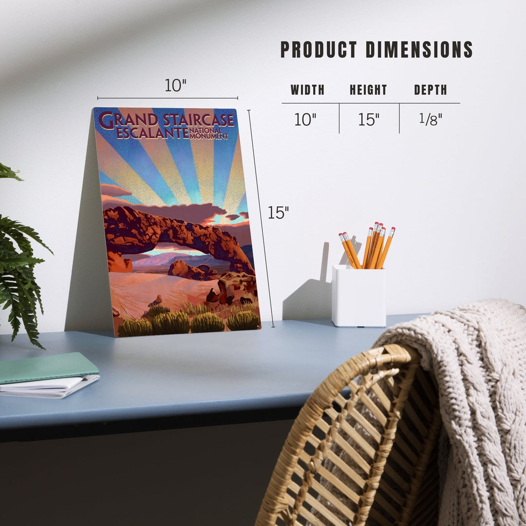 Grand Staircase-Escalante National Monument, Utah, Lantern Press Artwork, Wood Signs and Postcards - Lantern Press
