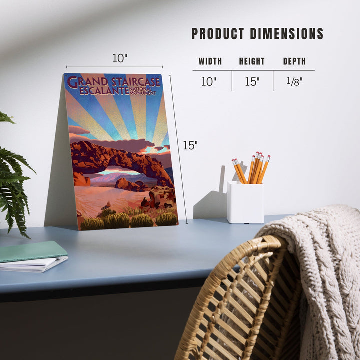 Grand Staircase-Escalante National Monument, Utah, Lantern Press Artwork, Wood Signs and Postcards - Lantern Press
