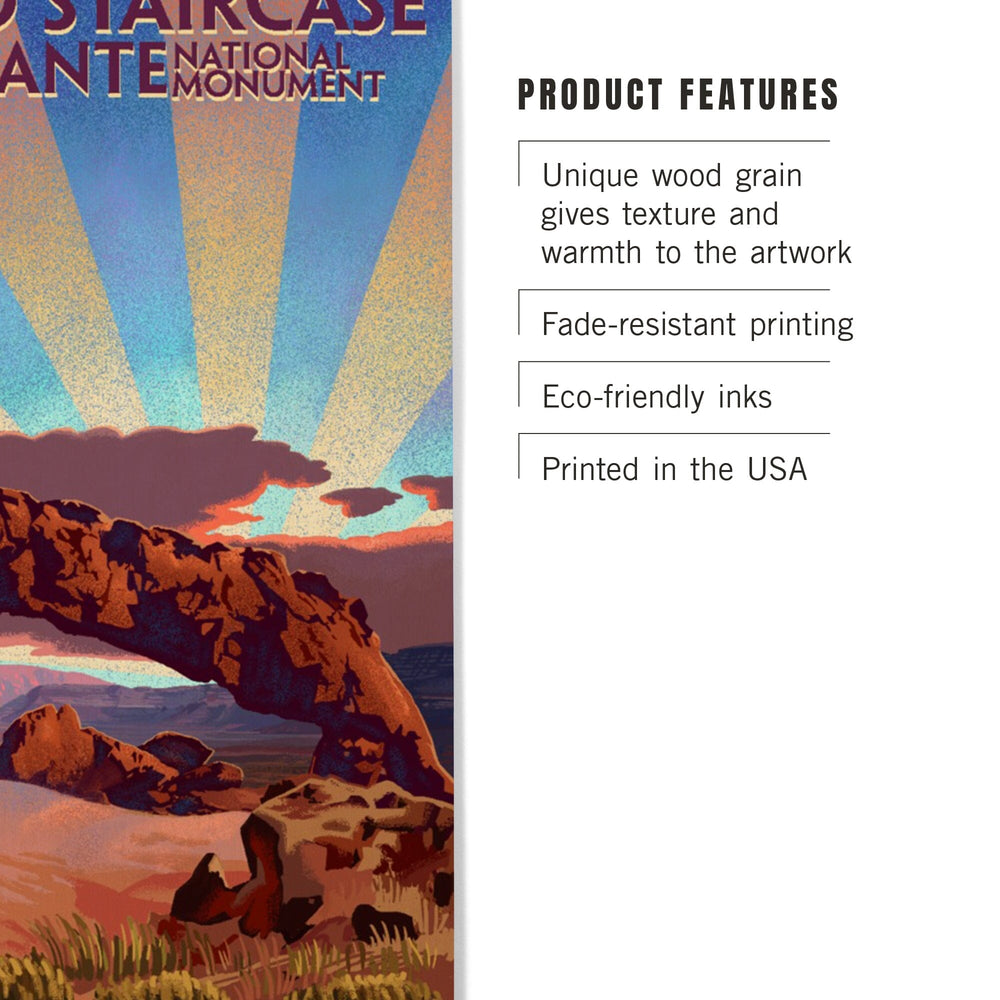 Grand Staircase-Escalante National Monument, Utah, Lantern Press Artwork, Wood Signs and Postcards - Lantern Press
