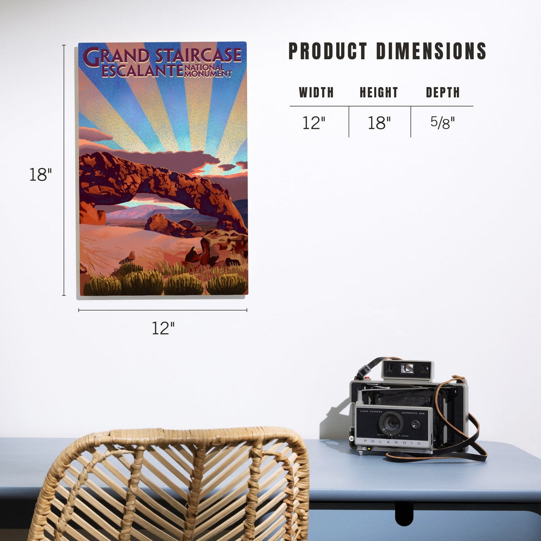 Grand Staircase-Escalante National Monument, Utah, Lantern Press Artwork, Wood Signs and Postcards - Lantern Press
